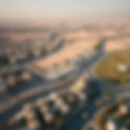 Aerial view of Dubai real estate showcasing diverse land parcels