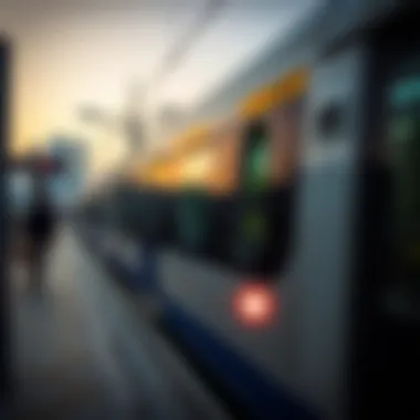 Dubai Metro Train in Motion Dubai Metro train in motion