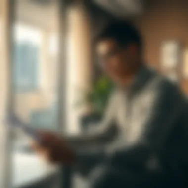 First-time home buyer with financial documents