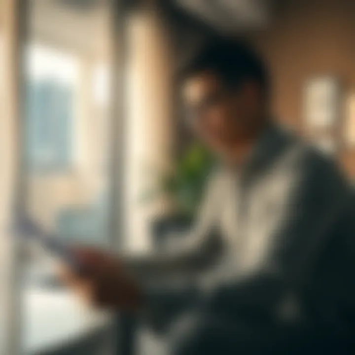 First-time home buyer with financial documents