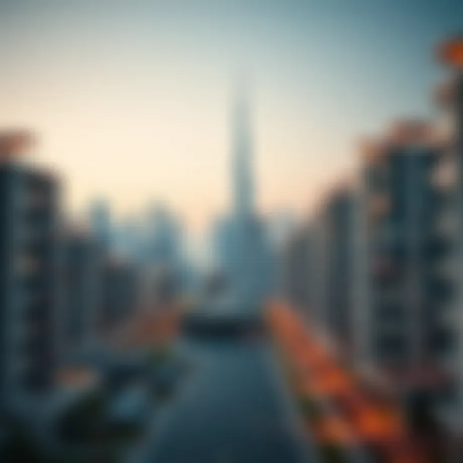 Modern Dubai skyline with residential properties